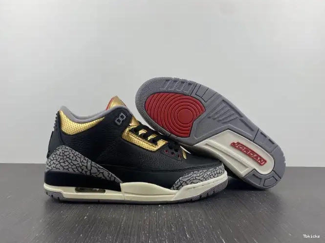 Reps TBK WMNS Black Air 3 Gold CK9246-067 Jordan 0516